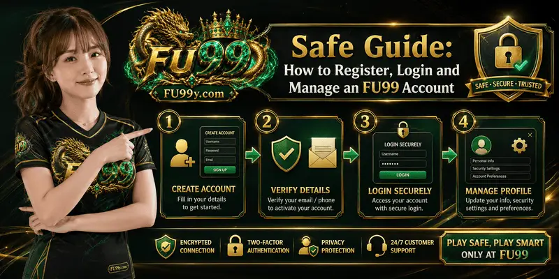 This guide provides instructions on using your FU99 account safely, including registration, login, password management, profile management, and security reminders.