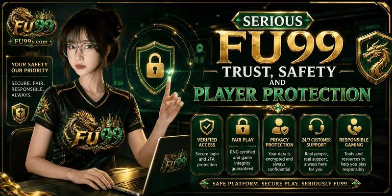 FU99's rigorous safety and security guidelines include account protection, secure login, privacy checks, and responsible gaming.