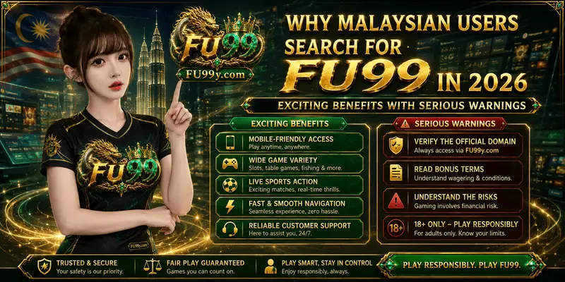 Why are Malaysian users searching for FU99 in 2026? Information about benefits, mobile accessibility, game options, and warnings about serious risks.